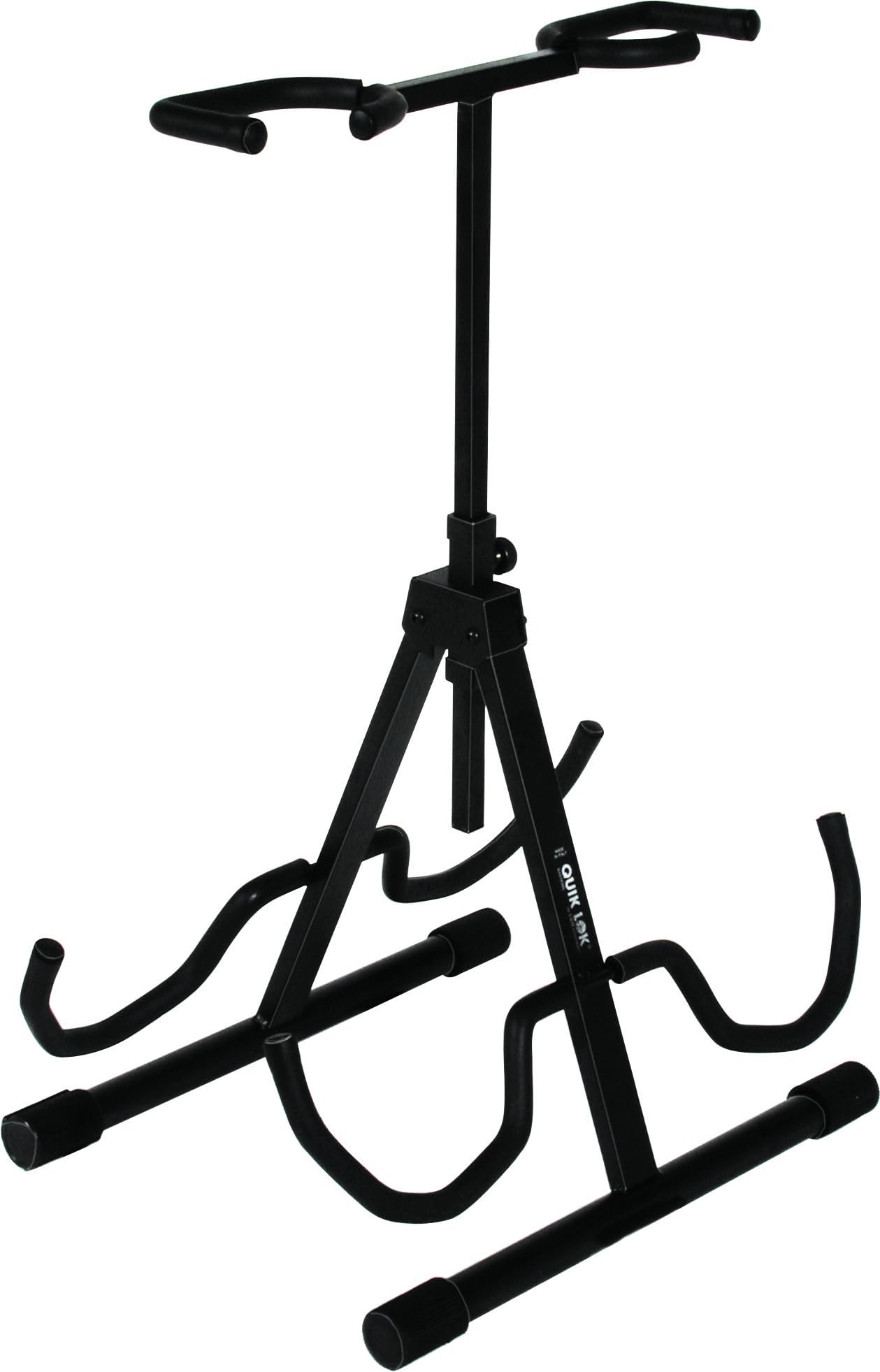 Quik Lok QL/694 stojak na 2 gitary (z regulacją wysokości), czarny [import UK