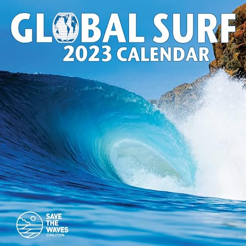 S & A Publishing Global Surf 2023 Calendar (12 In X 12 In) Wall Benefiting Save The Waves, Surfing Board Sports #TOP1