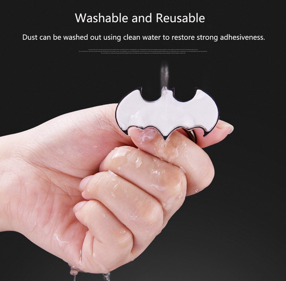 HaloVa Phone Ring Holder, Batman Universal 360° Rotation Cellphone Metal Stand Finger Grip Kickstand, Anti-Drop Finger Holder Mount for iPhone, iPad, Samsung HTC Nokia Smartphones, Tablet, Black