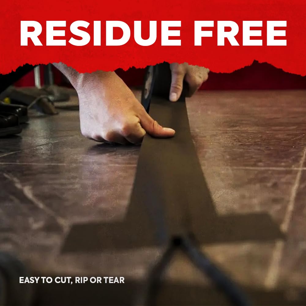 MAT Gaffer Tape Dark Blue Low Gloss Finish Film, 6 inch x 60 Feet, Residue Free, Non Reflective, Secure Cords to Stages, Great for Concerts or Trade Shows, Weddings, & Floor Marking