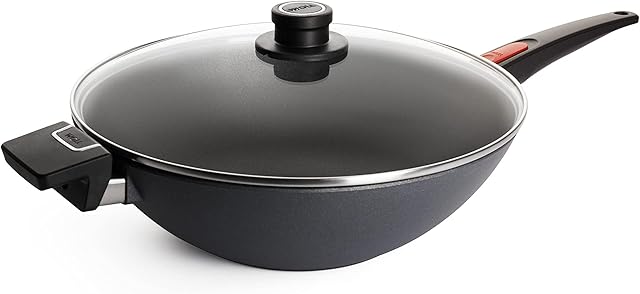 Woll Diamond Lite Cast Wok, Diameter, Tall with Removable Handle., Cast Aluminium, 34 Ø