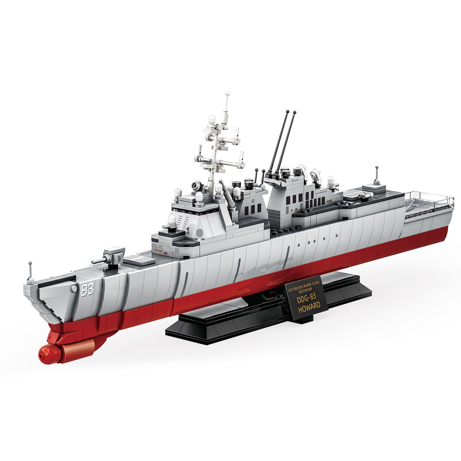 Mov stone Navy Destroyer Building Set, A Gift Compatible with Lego Sets for Boys 8-14 & Adults, Perfect for Military Enthusiasts and Builders Alike (