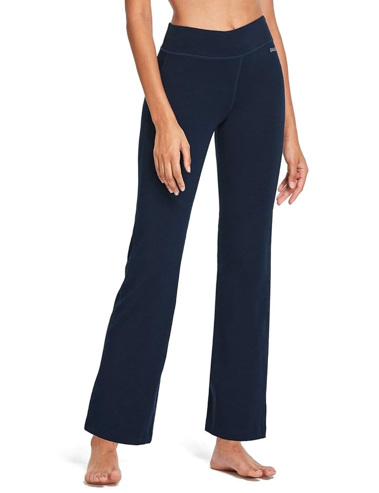 baleaf Pantaloni da Yoga Donna Pantaloni Campana Donna con Vita Alta Tasca  Interna Tanspirante Comodo Pantaloni Sportivi a Casa Blu Navy 30 inch S :  Amazon.it: Moda