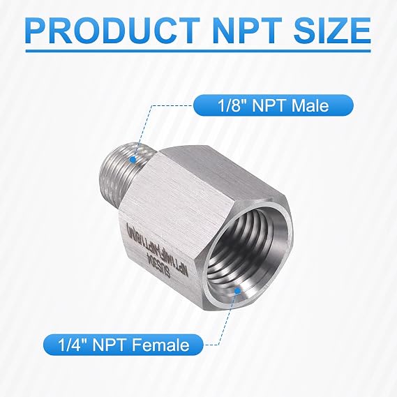 sourcing map Pipe Fitting Adapter, 1/4