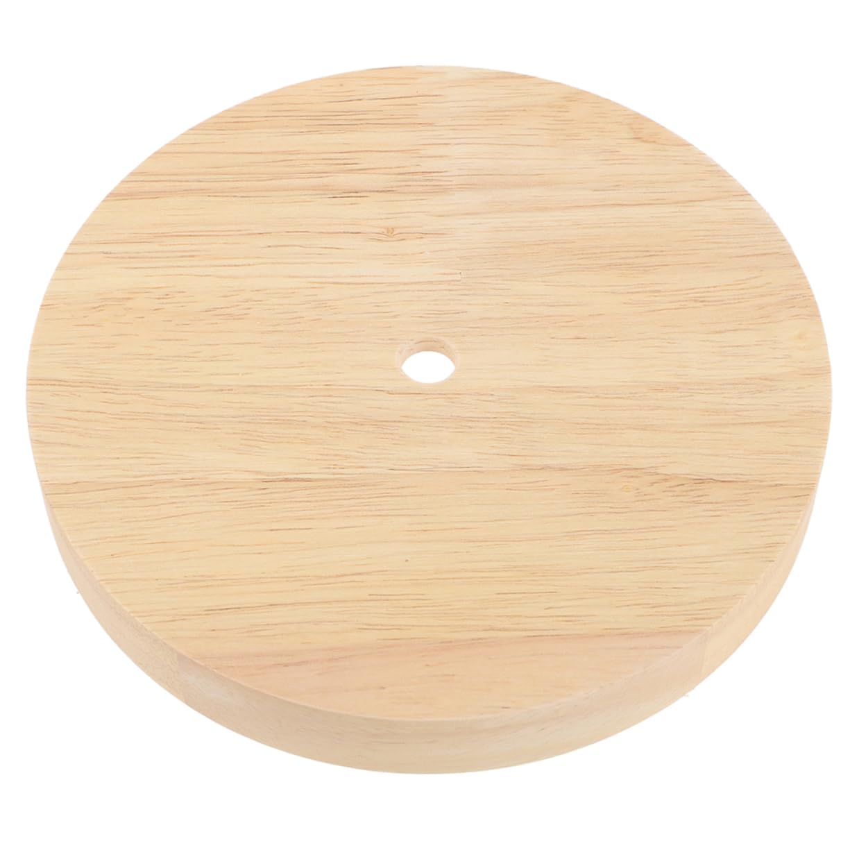 DOITOOL Solid Wood Table Lamp Base E27 E14 Socket Round Natural Wooden Base 120mm Diameter for DIY Wooden Bedside Lamp Stand and Led Light Display