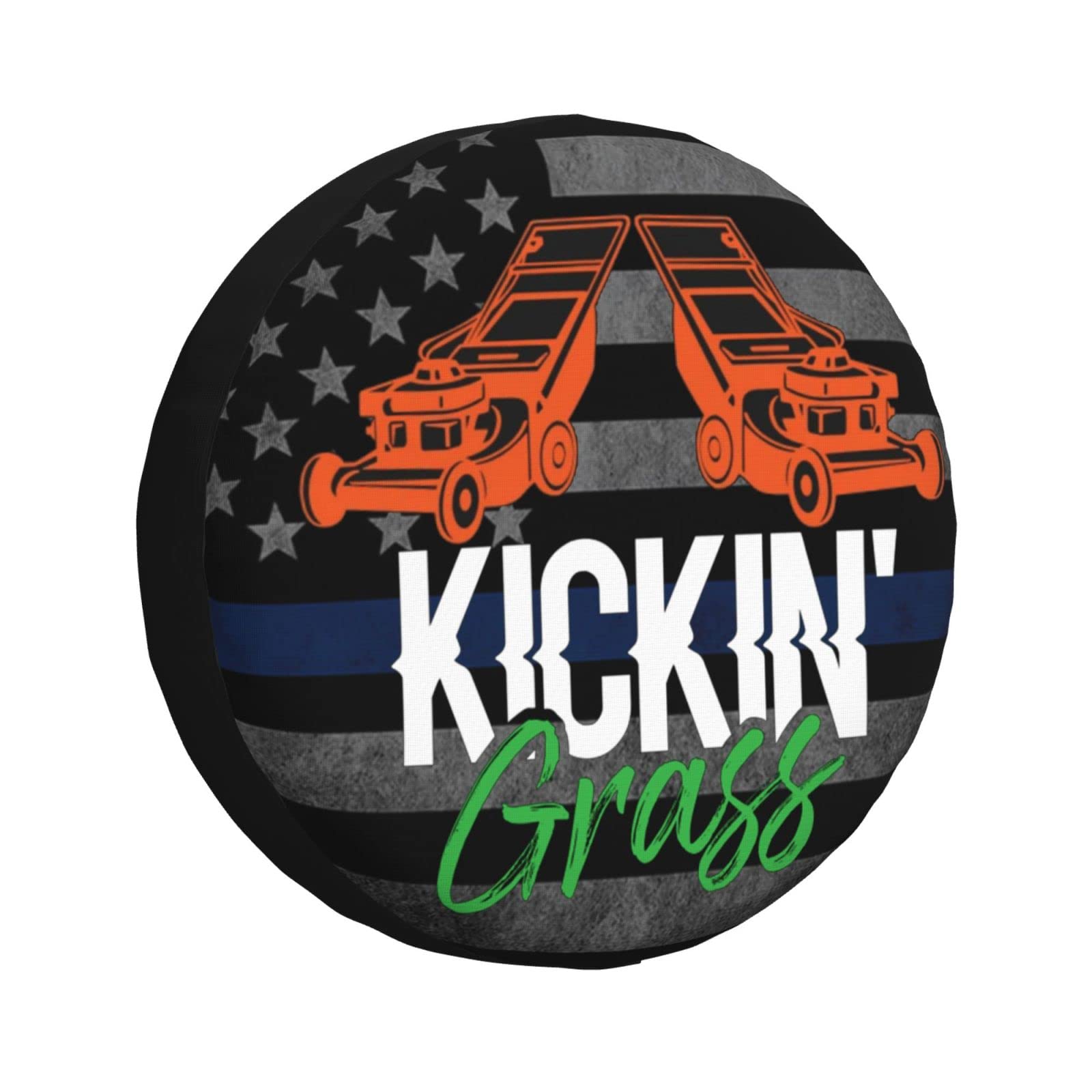 Funny Lawn Mowing Push Mower Tire Cover Waterproof Wheel Cover for SUV Truck Trailer Camper Rv 16 in