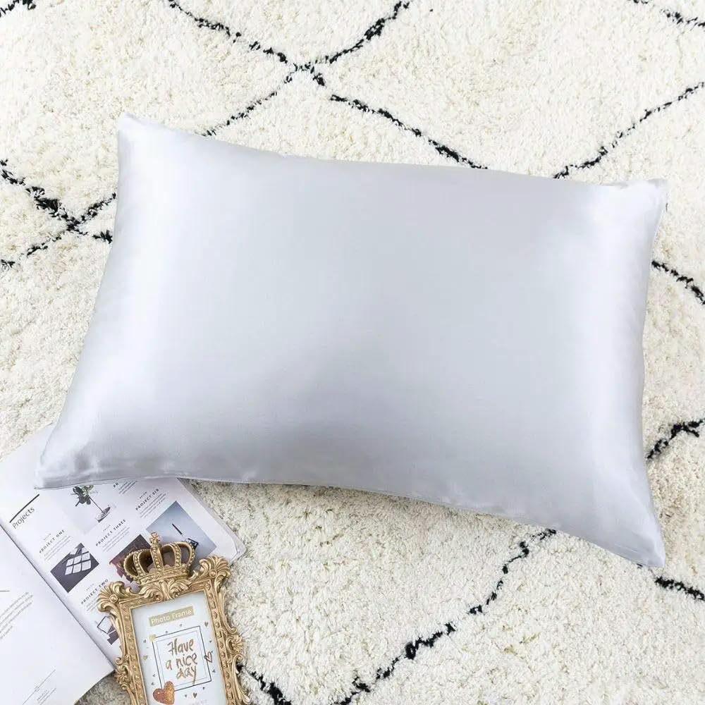 Funda de Almohada de Seda Pura con Cremallera, 25MM, 1 Unidad, Funda de Almohada de Seda Natural de Morera, Funda de Almohada Individual