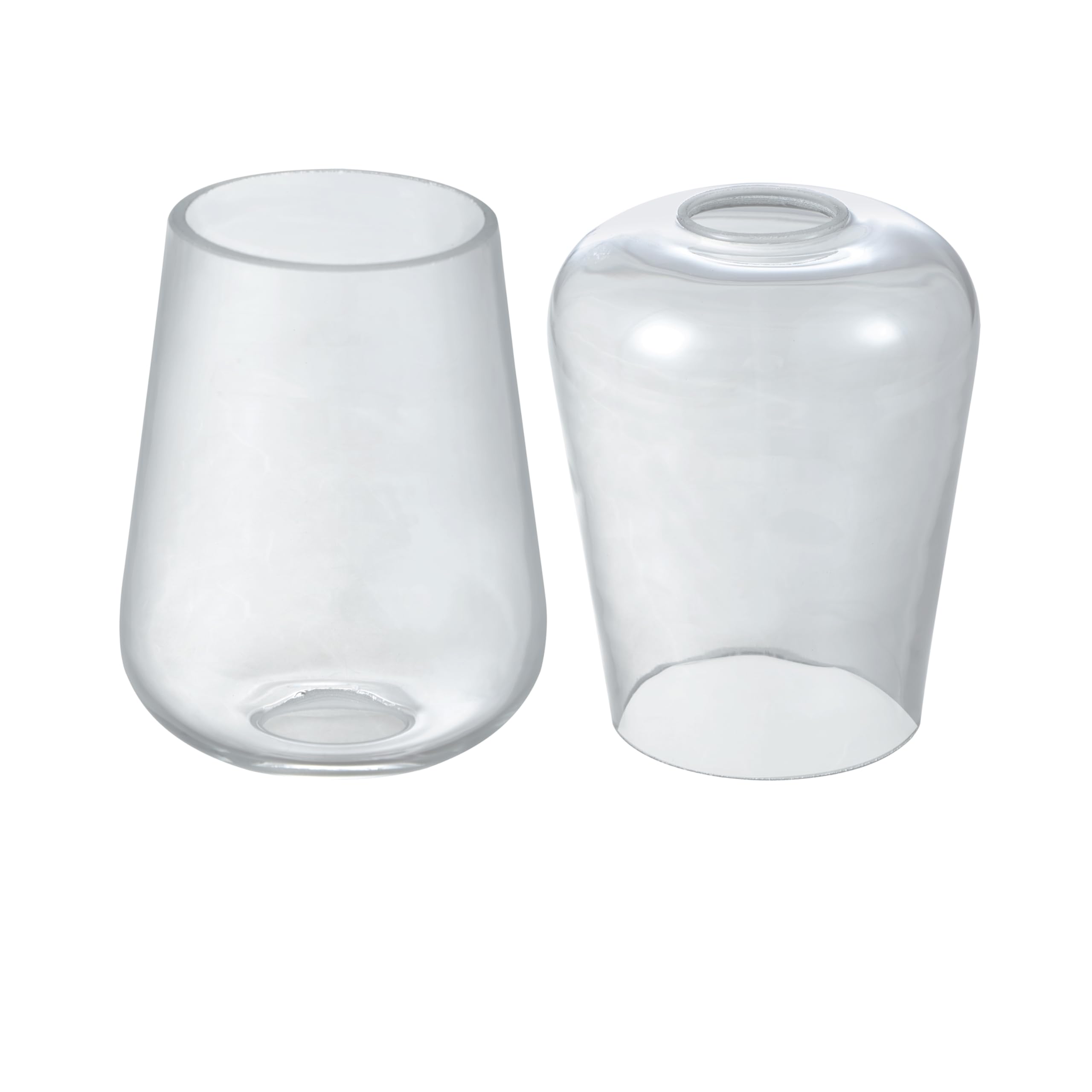 Aspen Creative 23655-60-2,Clear Wine Cup Glass Shade For Lighting Fixture.Size:4-3/4"D x 6-1/8"H,Center Hole:43mm. Set of 2.