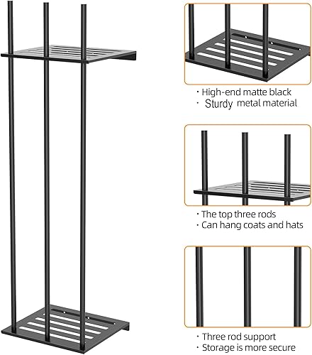 Miniatura 2 de WOWOO - Soporte para mantas de 40 pulgadas, para ropa, sombrero, manta, toalla, manta, manta en la pared, estante de escalera para manta para sala