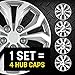 Pilot Automotive WH553-16S-S 16 Inch Spyder Silver Universal Hubcap Wheel Covers For Cars - Set Of 4 - Fits Most Cars