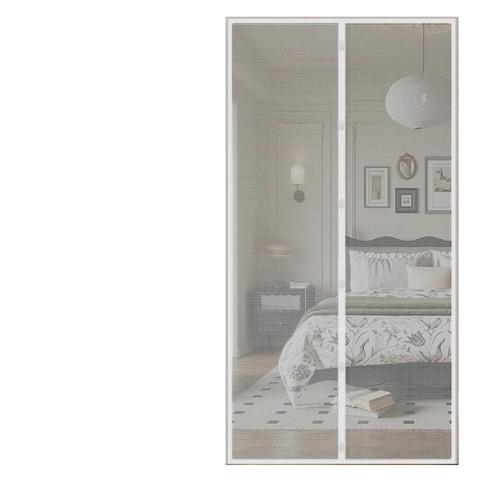 Moustiquaire de porte magnétique blanche pure 120x210 cm