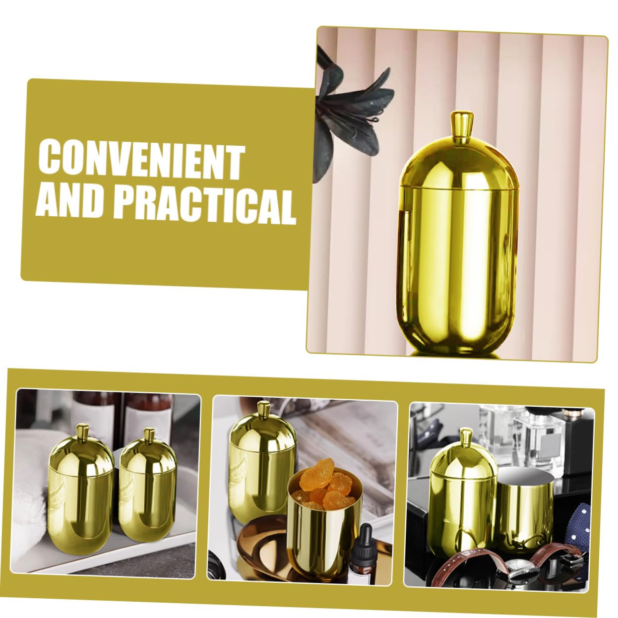 Diffusorflasche aus Edelstahl mit Deckel für Aromaöle Gold