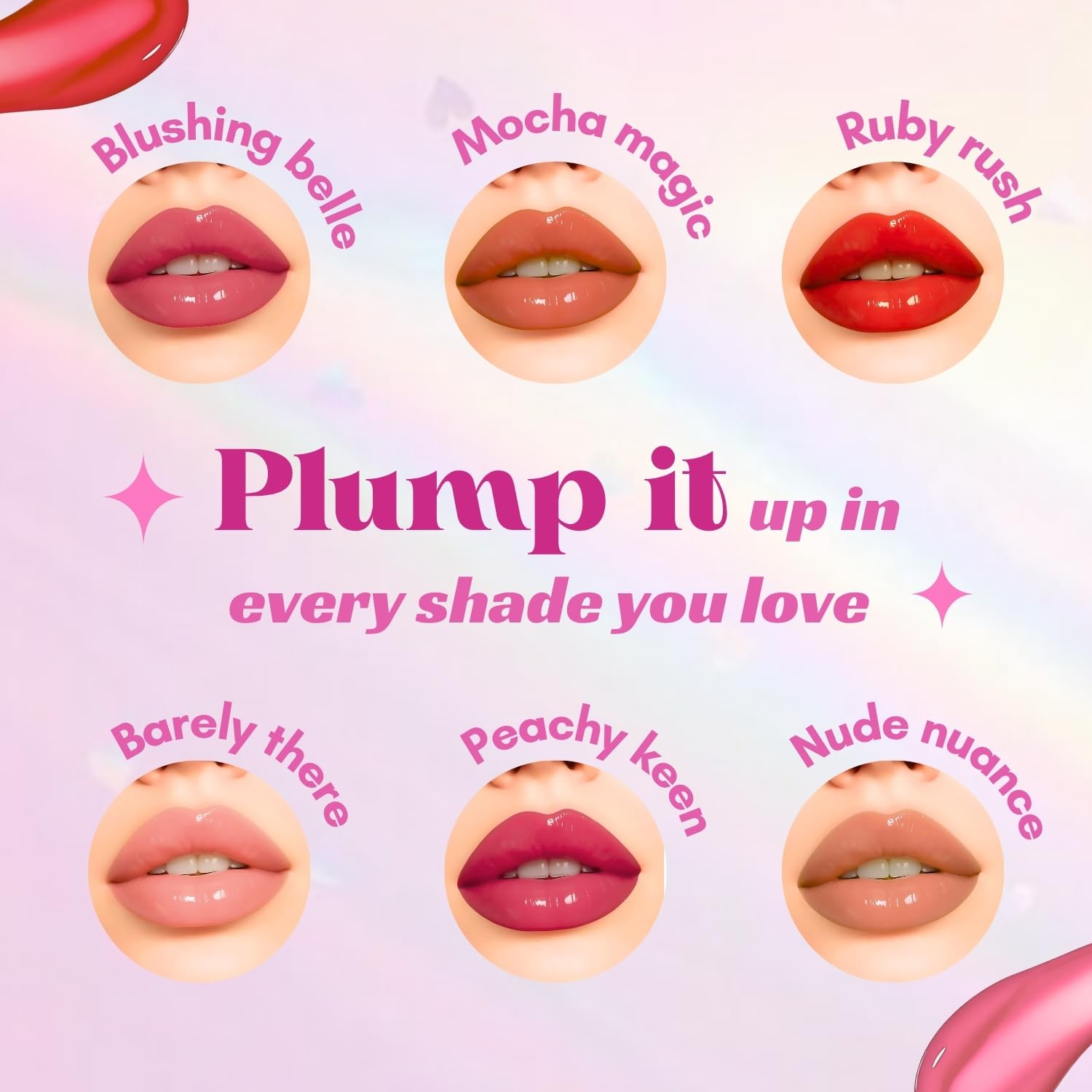 JAQULINE USA PLUMPit Lip Plumper Volumizer | Adds Volume & Hydration | Lightweight, Non-Sticky Formula | Soft Peach Shade | Smooth Application - Blushing Belle 03, 3.5ml 4