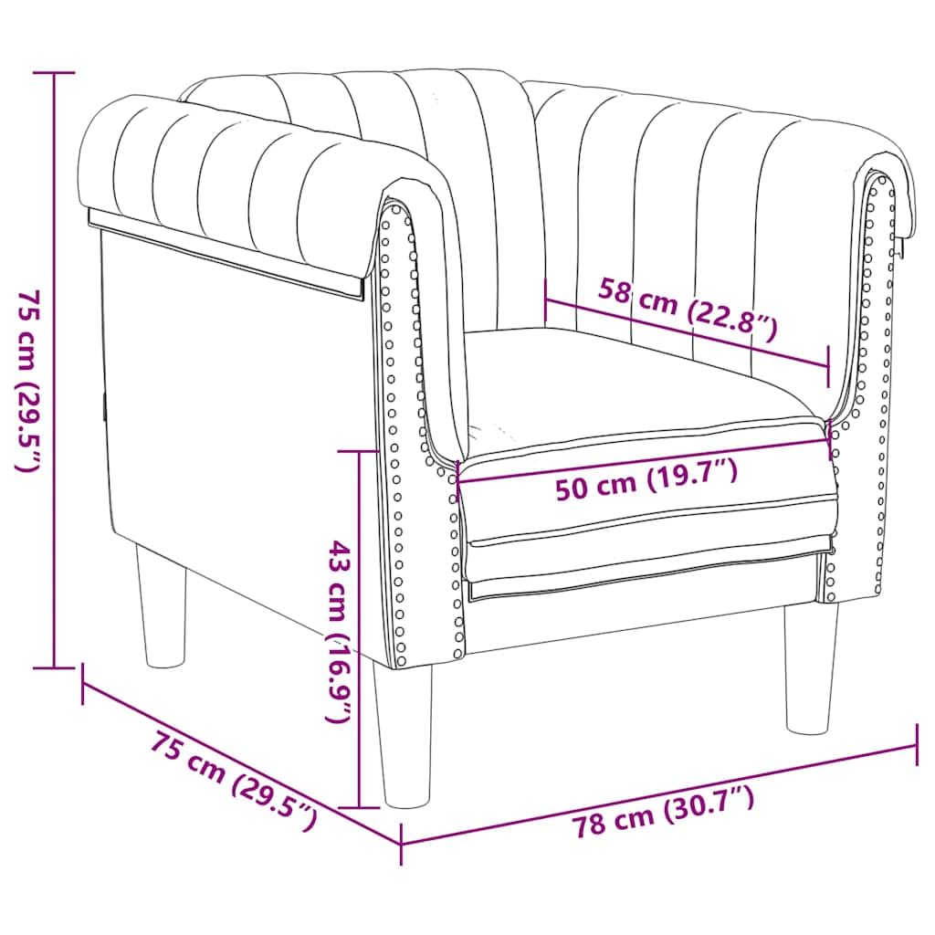 Quoril Fauteuil marron en cuir synthétique aspect daim, rembourré, fonction relaxation, espace de rangement, peu encombrant, confortable, adapté pour le salon et la chambre d'amis