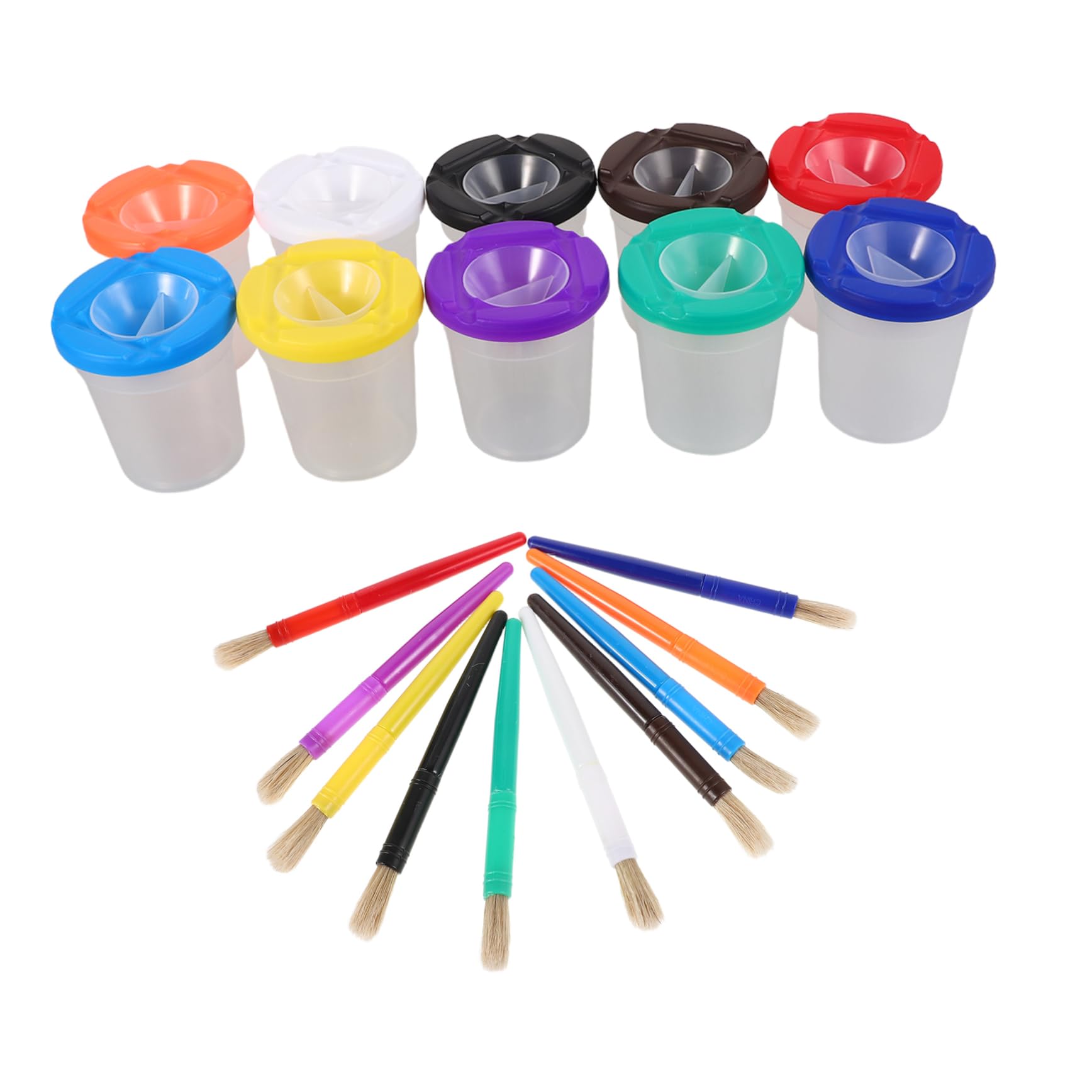 VILLCASE Paint Mixing Cup for Kids 1 Set Paintbrush Cleaning Cup Portable Lightweight Safe Materials