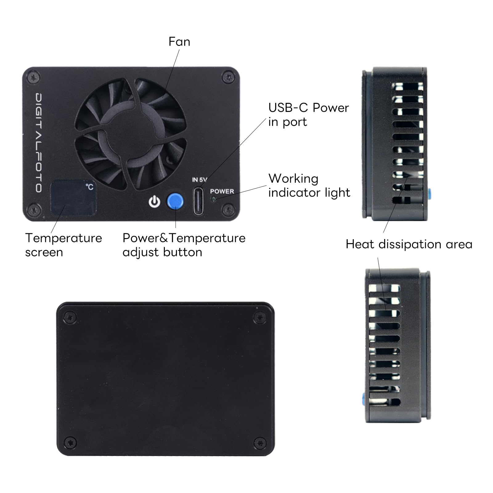 Kamera Kühlventilator/Kamera Externes Kühlsystem mit Lüfter, kompatibel mit Sony A7M4/ZVE1/A6700/A7C2/ZV-E10/ZV1/A7C/FX3 Fuji XT4/Canon R6/R7 für Live-Streaming und Videoaufnahmen