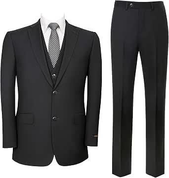 Traje De 3 Piezas Con Solapa De Chal Para Hombre, Traje Ajustado De Un
