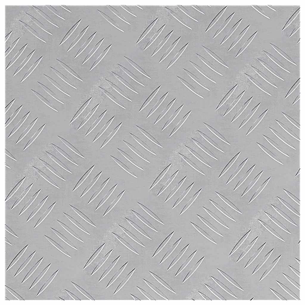 Juego de 4 chapas estriadas de aluminio, cuadradas, 40 x 40 cm, de acero metálico con superficie antideslizante para escaleras, alfombras y proyectos de bricolaje