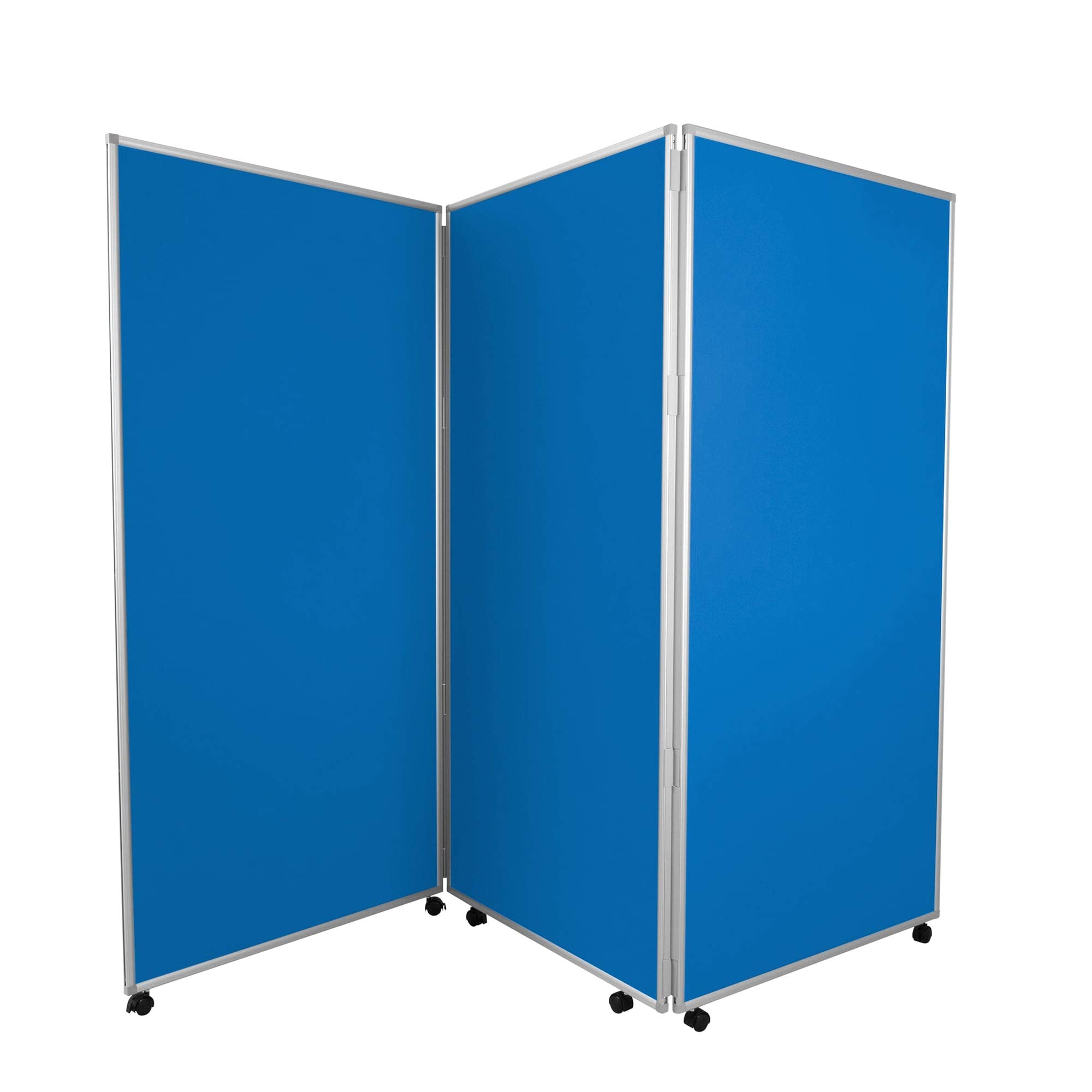 Panelwarehouse Mobile Jumbo Portable Folding Aluminium Frame Display Board Stand - 3 Sizes & 11 Colours (Blueberry, 3 Panel)