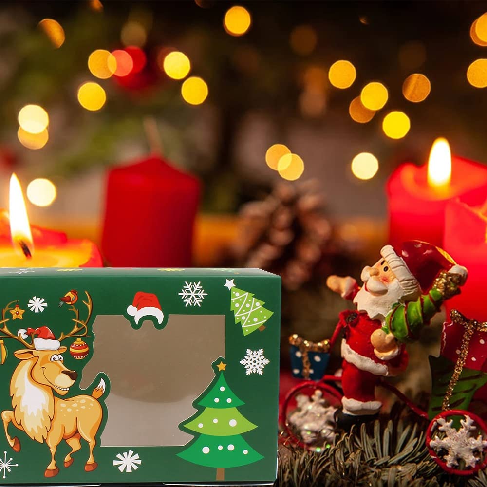 Weihnachtsgeschenkbox Süßigkeiten Geschenkbox 12 stücke Weihnachten Keks Box Kraftpapier Süßigkeiten Geschenk Boxen Taschen Essen Verpackungsbox Weihnachtsfeier Kinder Geschenk Weihnachtsgeschenkbox g