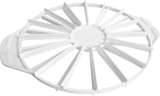 Original Kaiser Classic jednoczęściowy element do tortu z tworzywa sztucznego 31,5 cm, przecinak do tortów, 14 lub 16 sztuk o tej samej wielkości, do cięcia tortów obustronnie