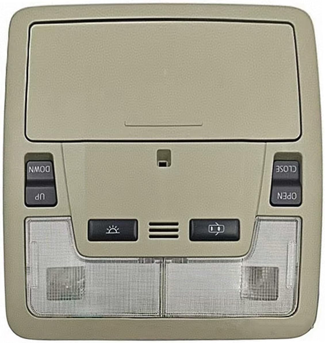 Interior Overhead Console with Sunroof Switch for Camry 2012-2016, Car Front Map Lamp Dome Reading Light with Glasses Storage OE 1D111-161G,1D153-063G-creamywhite