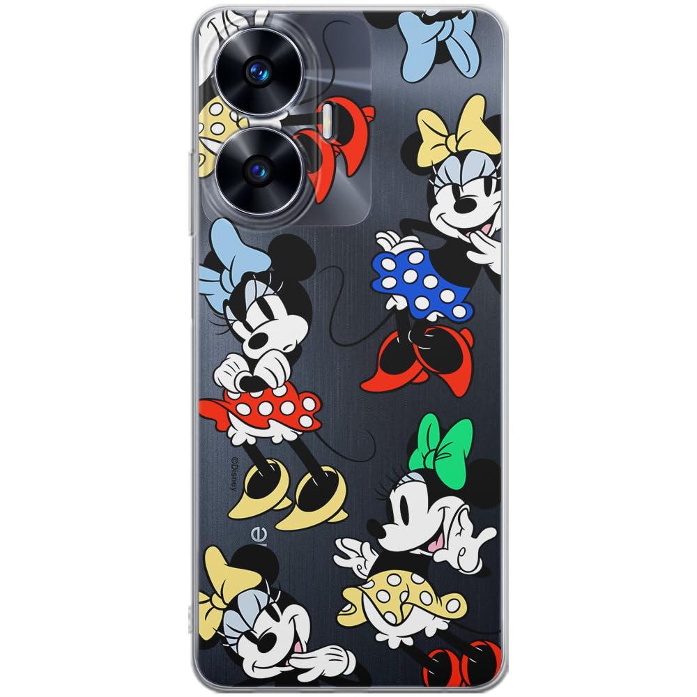 ERT GROUP mobile phone case for Realme C55 original and officially Licensed Disney pattern Minnie 076 optimally adapted to the shape of the mobile phone, partially transparent