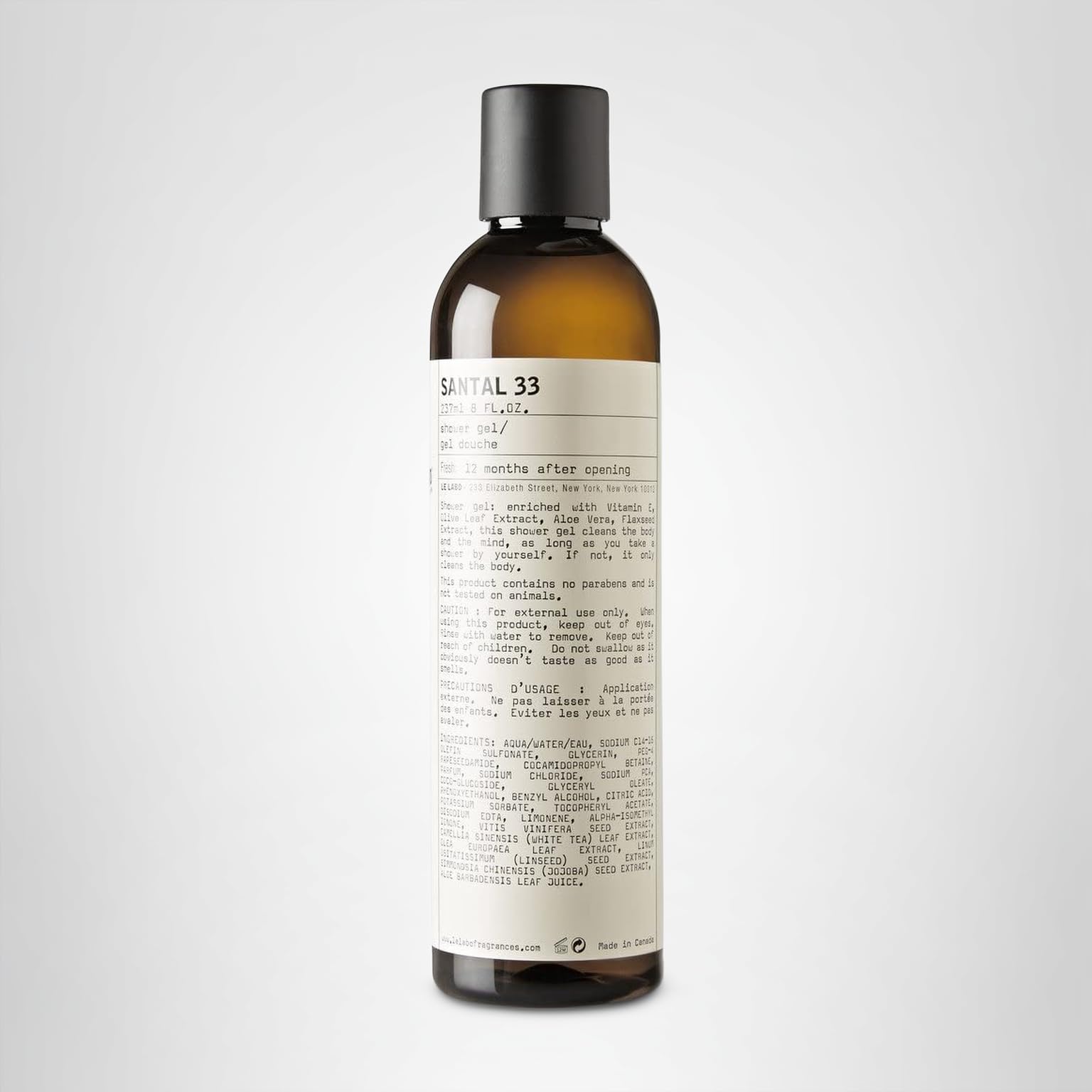 Amazon.com: Le Labo Santal 33 Gel de ducha - 8 oz./8.0 fl oz