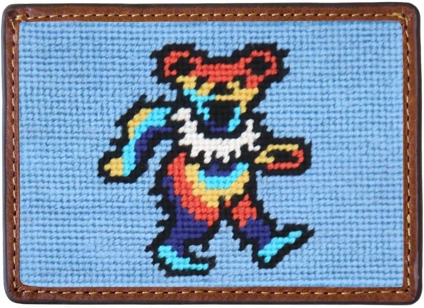 Smathers & Branson Ski Tricks Needlepoint Credit Card Wallet