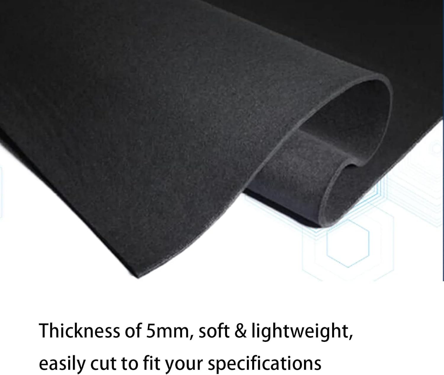 Carbon Felt Wick, Graphite Carbon Felt 5mm High Pure High Temp Carbon Felt Welding Blanket 11.8"X 48.5"for Welding High Temperature Protection