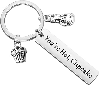 SEIRAA Caitvi Keychain Caitvi Gifts Youre Hot Cupcake Gifts Game Lover Jewelry Caitvi Merch