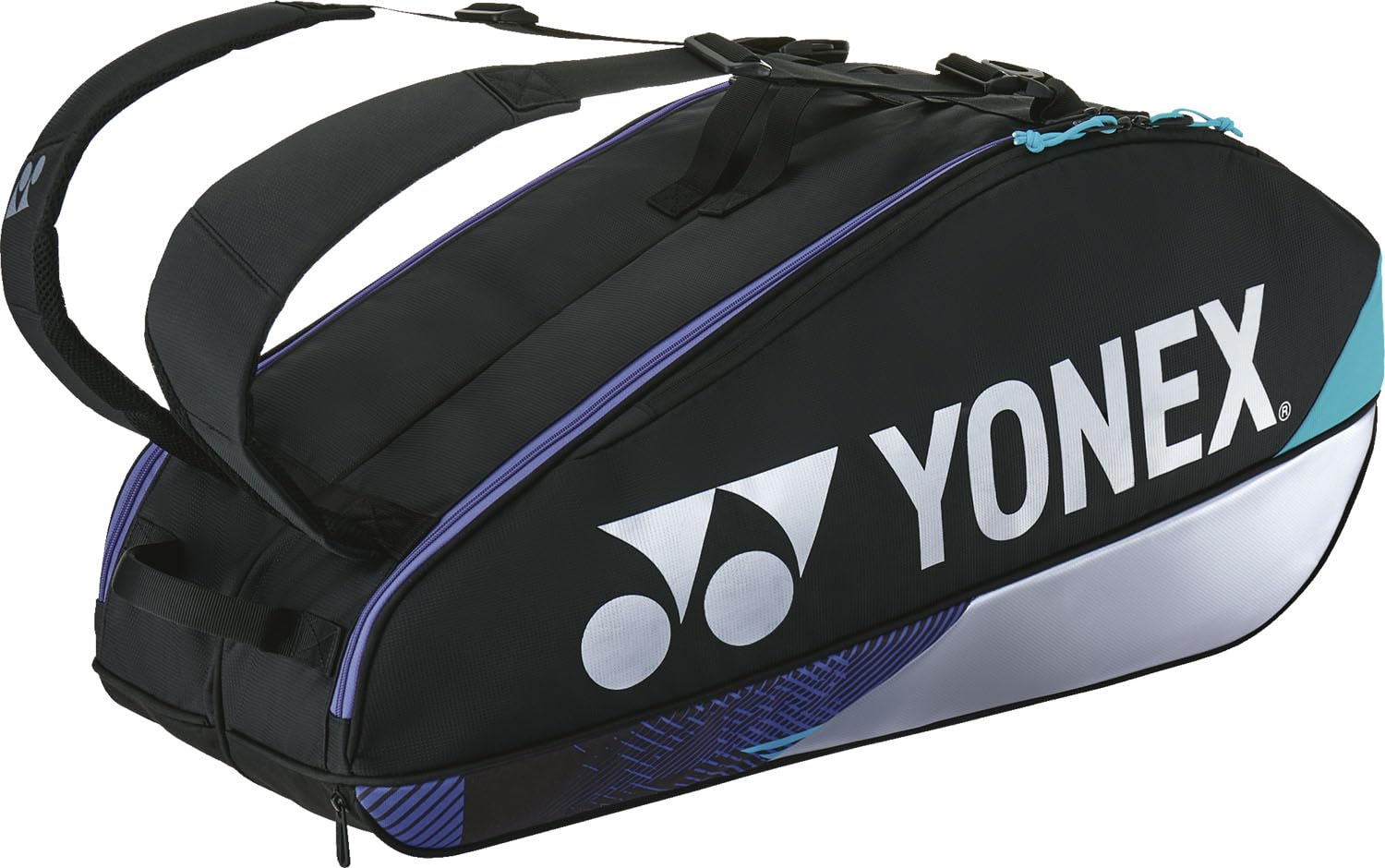 YONEX BAG2402R Racquet Bag 6 Black/Silver, ?×??×??:78cm×28cm×36cm