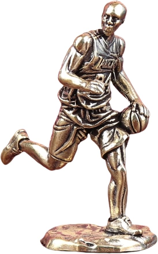 Ministère des Sports Hommage à Oscar Schmidt, Légende du Basket-Ball Mondial 6 61cO7bYHMsL. AC SY879 Brass Statues, Mini Brass Figurine Decorative,Basketball Star Figurine,Ideal Decor for Home, Office, or Café