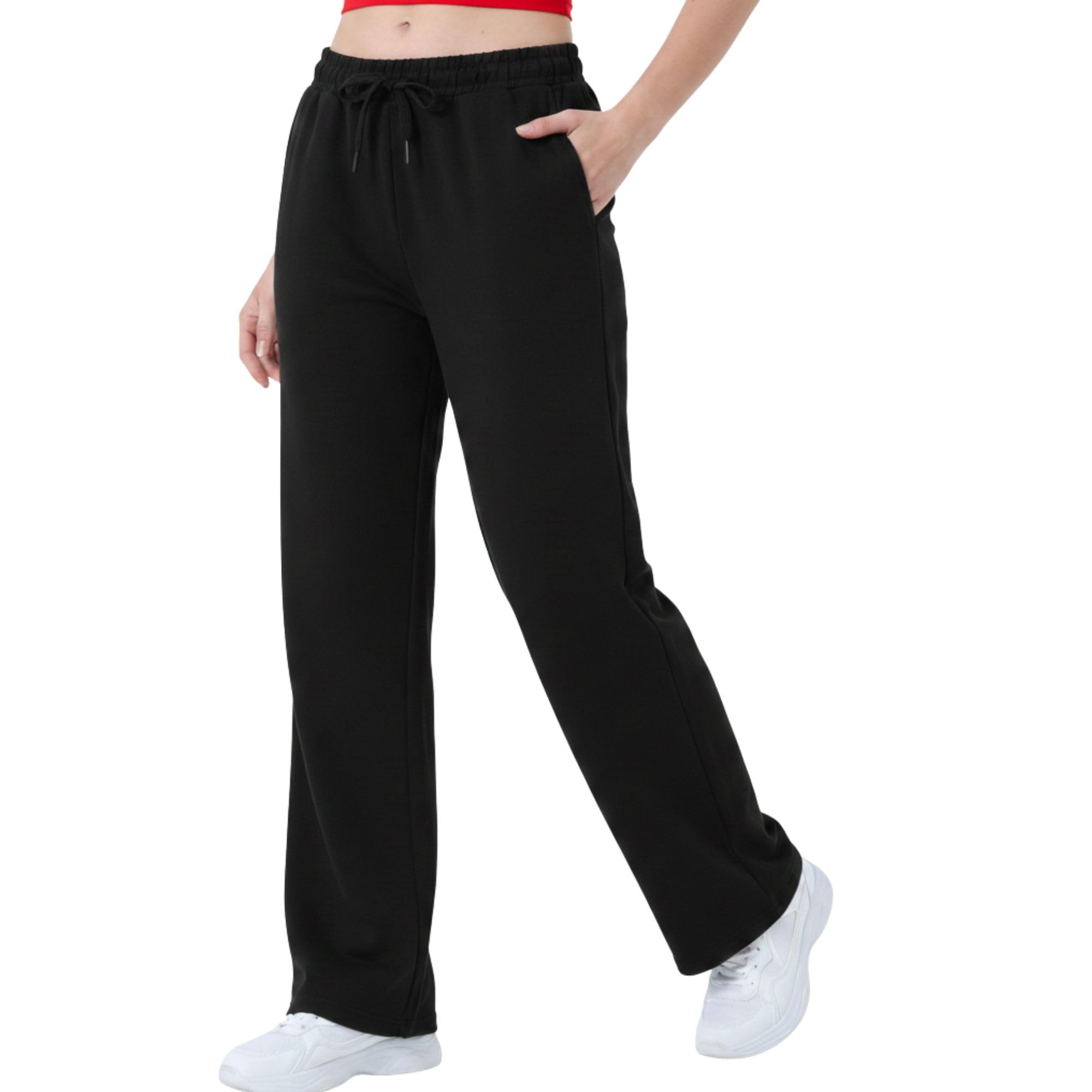 Smith & Solo Jogginghose Damen - Baumwolle Sporthose Lang, Traininghose Laufhosen Bequeme Jogger, Sweatpants Weites Bein mit elastischem Bund Yogahose