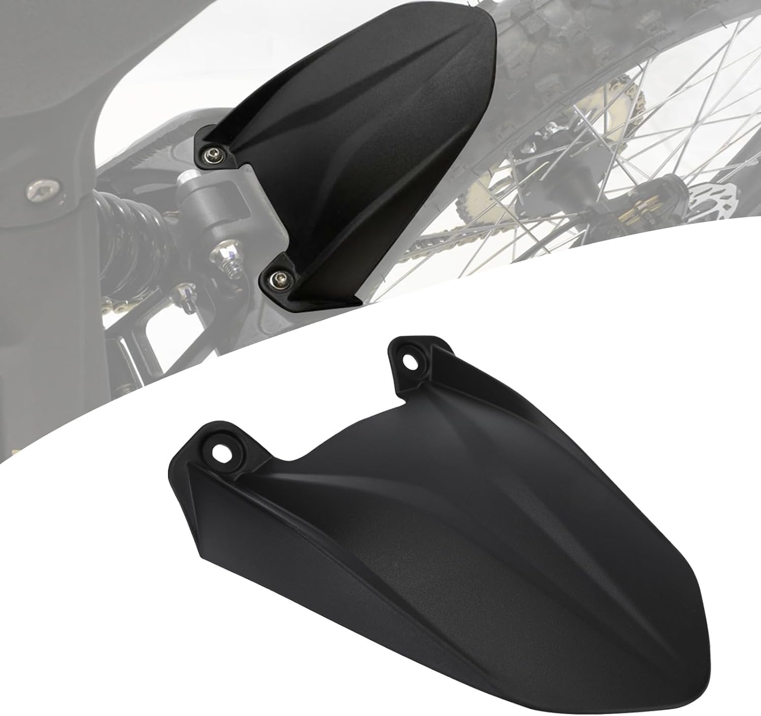 Motorcycle Rear Fender for Talaria Sting - Plastic, Black, Custom Look, Rear Position