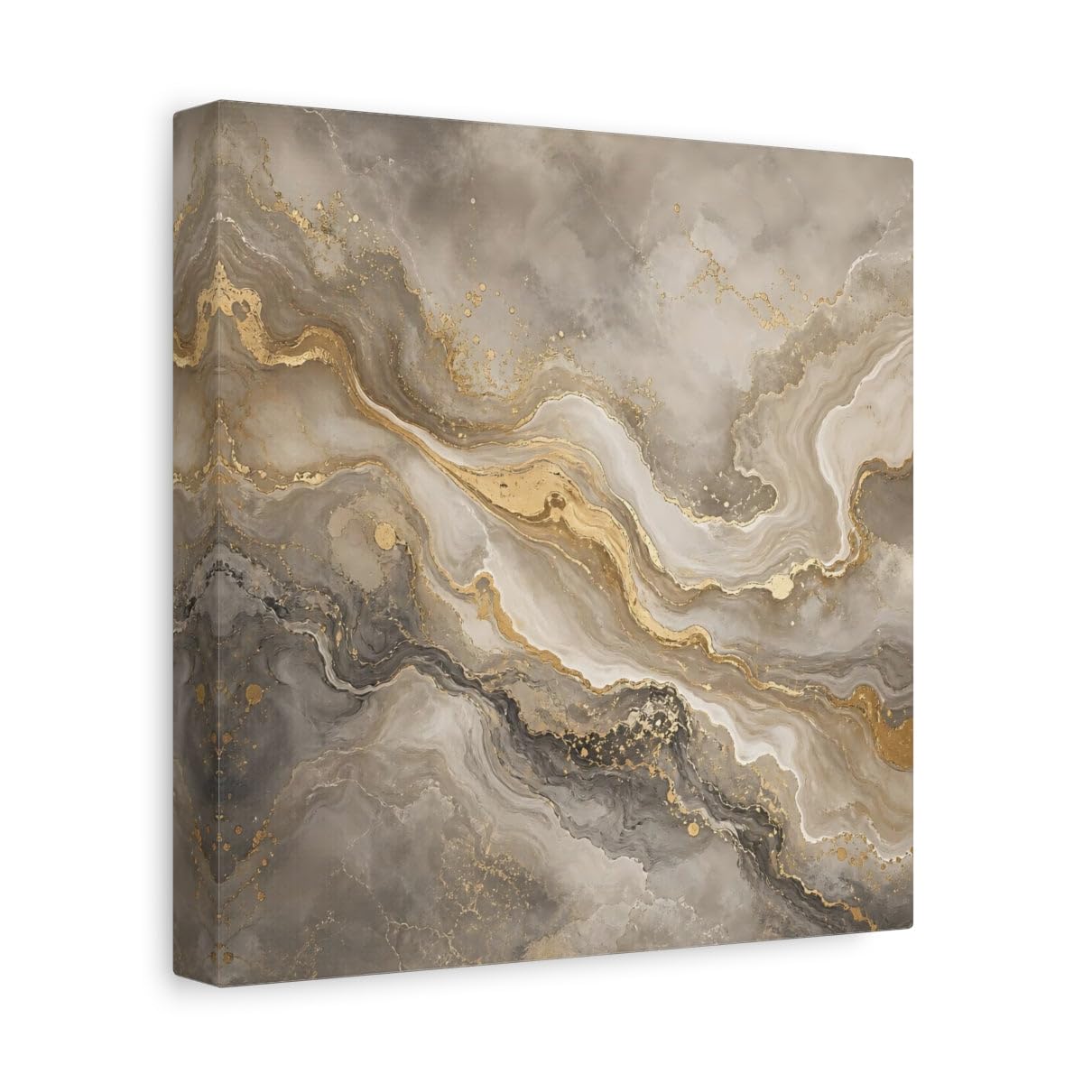 Tableau marbre gris or moderne salon petit format carré 25x25 - 8
