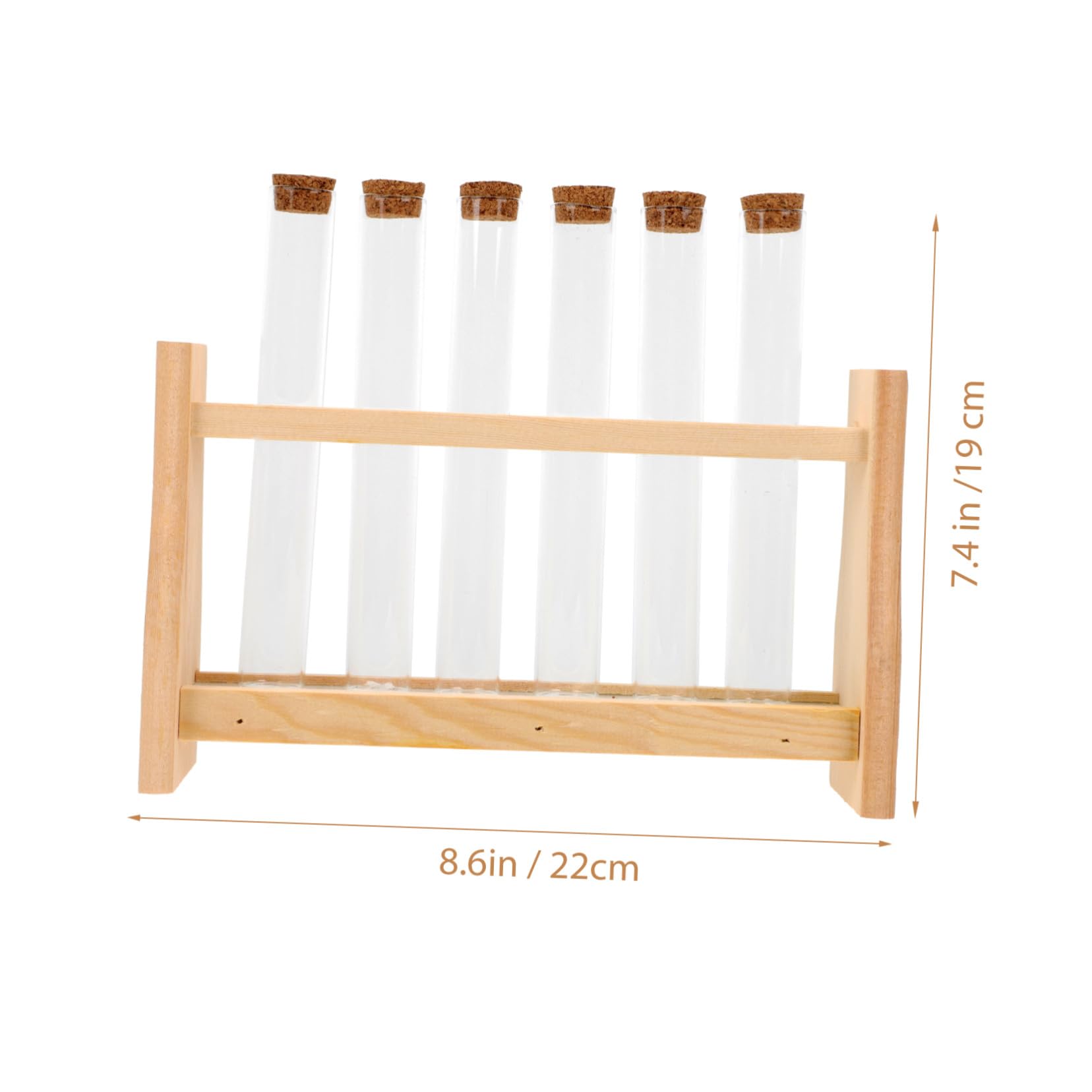 MAGICLULU Supporto per Provette in Legno e Vetro, Resistente alla Corrosione, per Bottiglie di Olio Essenziale e Provette, per Laboratorio e Scuola