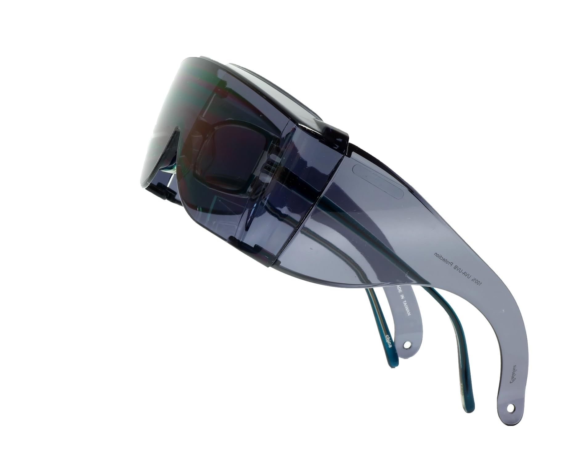 Calabria 3000 Fit Over - Gafas de seguridad Fitover graduadas, color gris ahumado, para hombres y mujeres, envolventes, tintadas, antirreflejos
