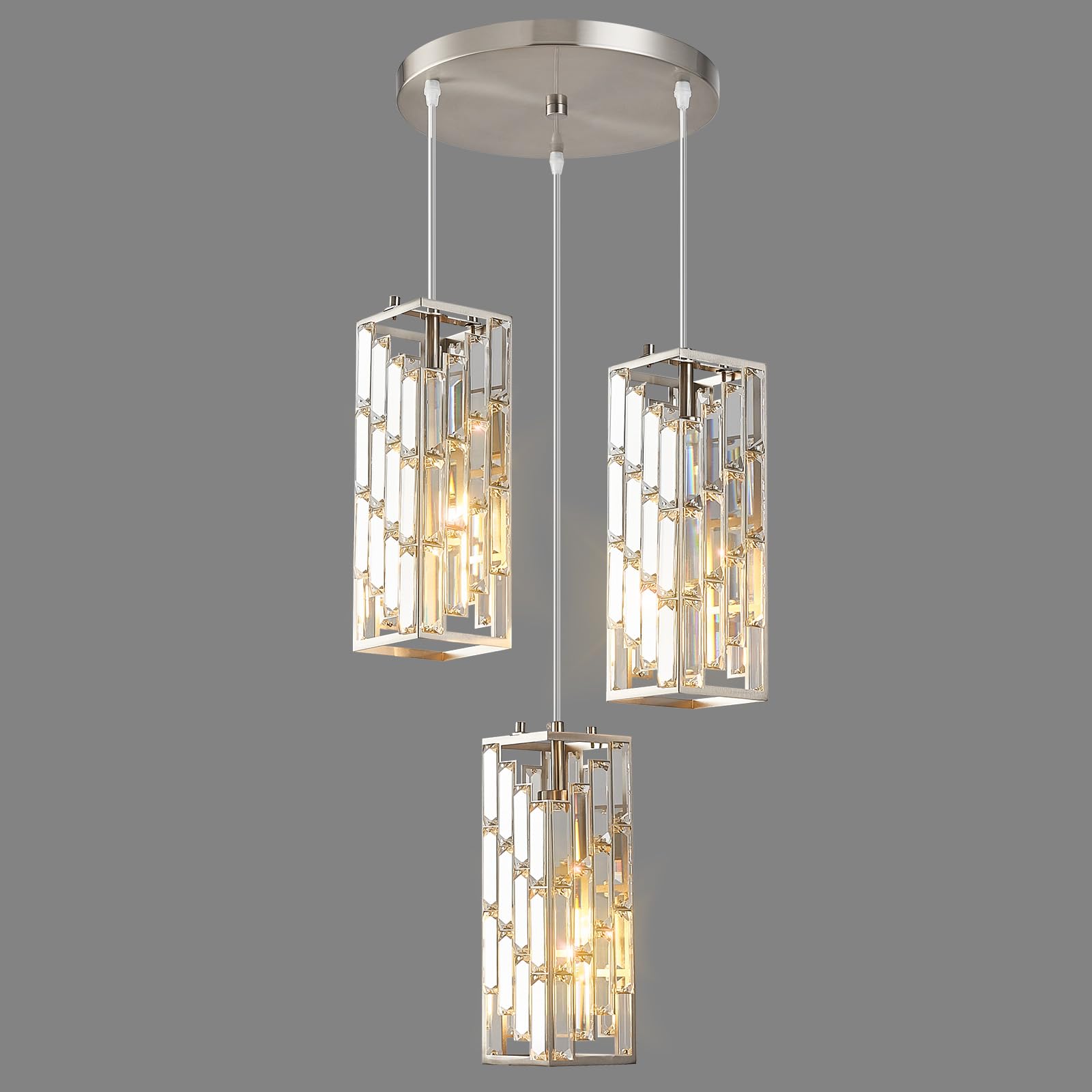 Photo 1 of FDPBY 3-Light Nickel Pendant Light