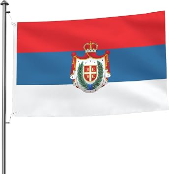 Tradicionalna zastava Vojvodine sa grbom Flags For Outside 5x8 Ft Double Sided Heavy Duty Yard Decor Flag Durable Home Garden Party Welcome Banner 5by8