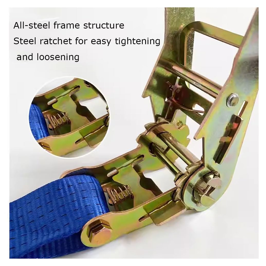 2 Set Di Cinghie A Cricchetto Resistenti, Cinghia A Cricchetto Cinghia Di Ancoraggio Regolabile, Cinghia Con Gancio Per Rimorchio Camion,capacità Di Carico(L 16m/630in)