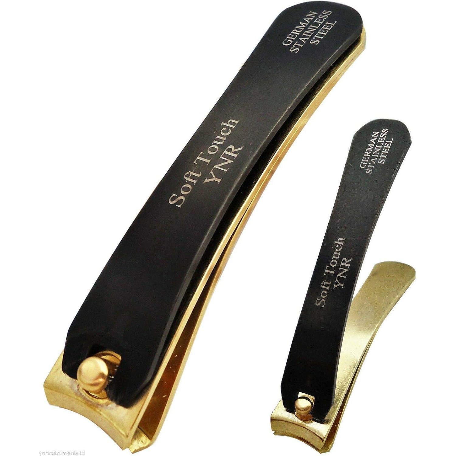 YNR Baby Nail Clippers Set – Safe & Ergonomic Stainless Steel Clippers for Newborns & Infants | Gentle Baby Manicure Grooming Tool | (Black & Gold)