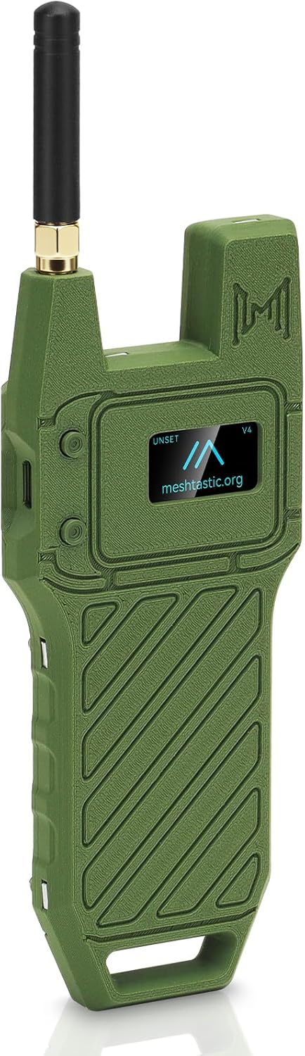 1Pcs ESP32 LoRa V4 Development Board +GPS Version +3000mAh Battery + Case Carrying ESP32-S3R2 SX1262 With 915 MHz Antenna WiFi Bluetooth 0.96” OLED LoRa V4 Devices for Ar duino LoRawan IOT (N39,Green)