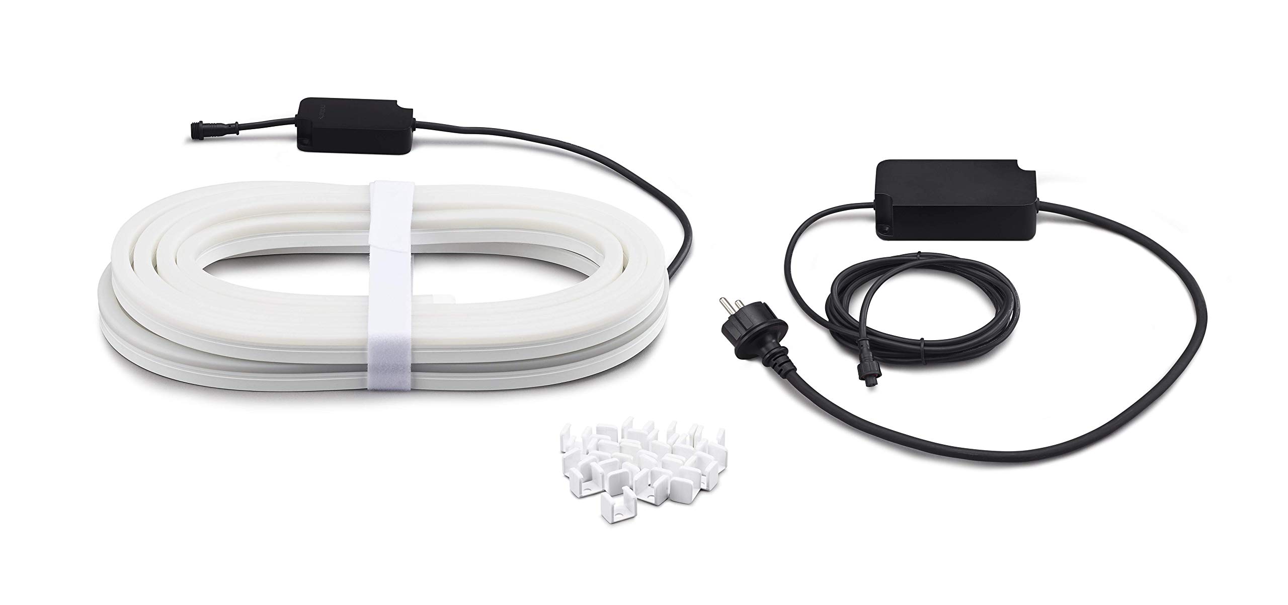 Philips Hue White and Color Ambiance LED Outdoor Lightstrip, 5 Meter, 1600lm, dimmbar, komplett wetterfest, 16 Mio. Farben, steuerbar via App, kompatibel mit Amazon Alexa (Echo, Echo Dot)