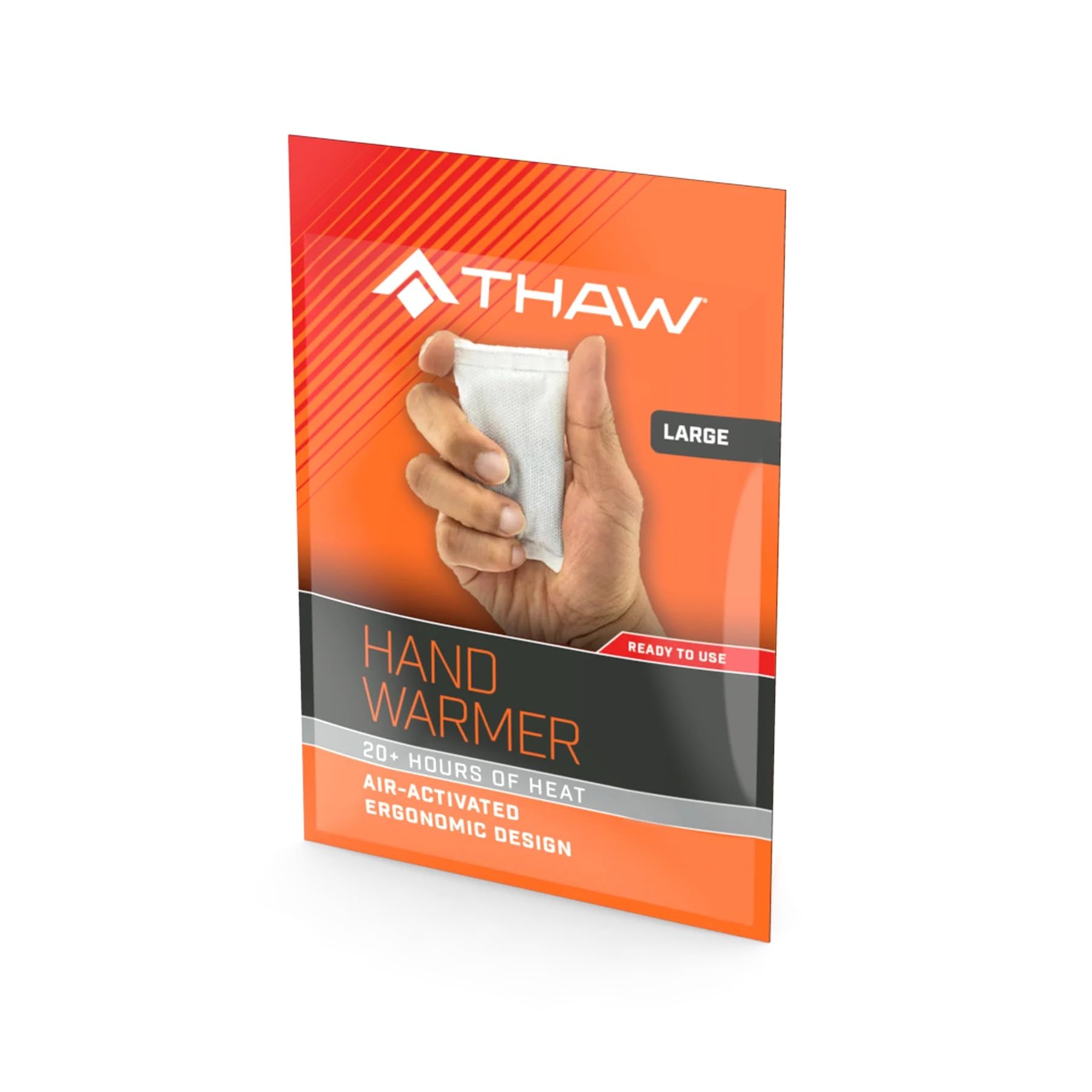THAW Air-Activated Hand & Foot Warmers | Disposable Heat Packs for Cold Weather | Large Single, Small Pair, Adhesive Insoles 10+ Hour Warmth Odourless, Non-Toxic (Hand Warmer Large (1 Pack), 40)