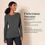 Amazon Essentials Chandail à col rond pour les femmes Fisherman