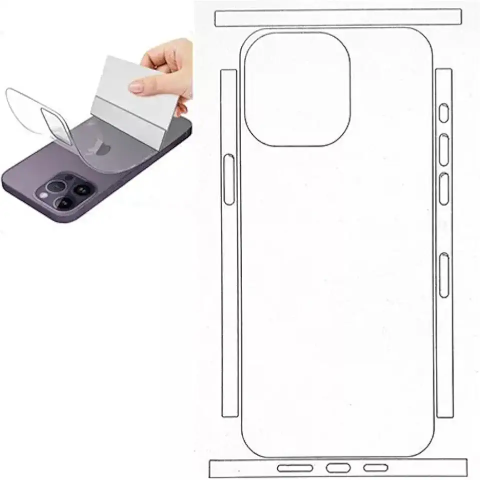 Película Verso C/Lateral Gel Para Linha Iphone 17 16 15 14 / Pro/Pro Max/Plus/Air (IPHONE 17 PRO)