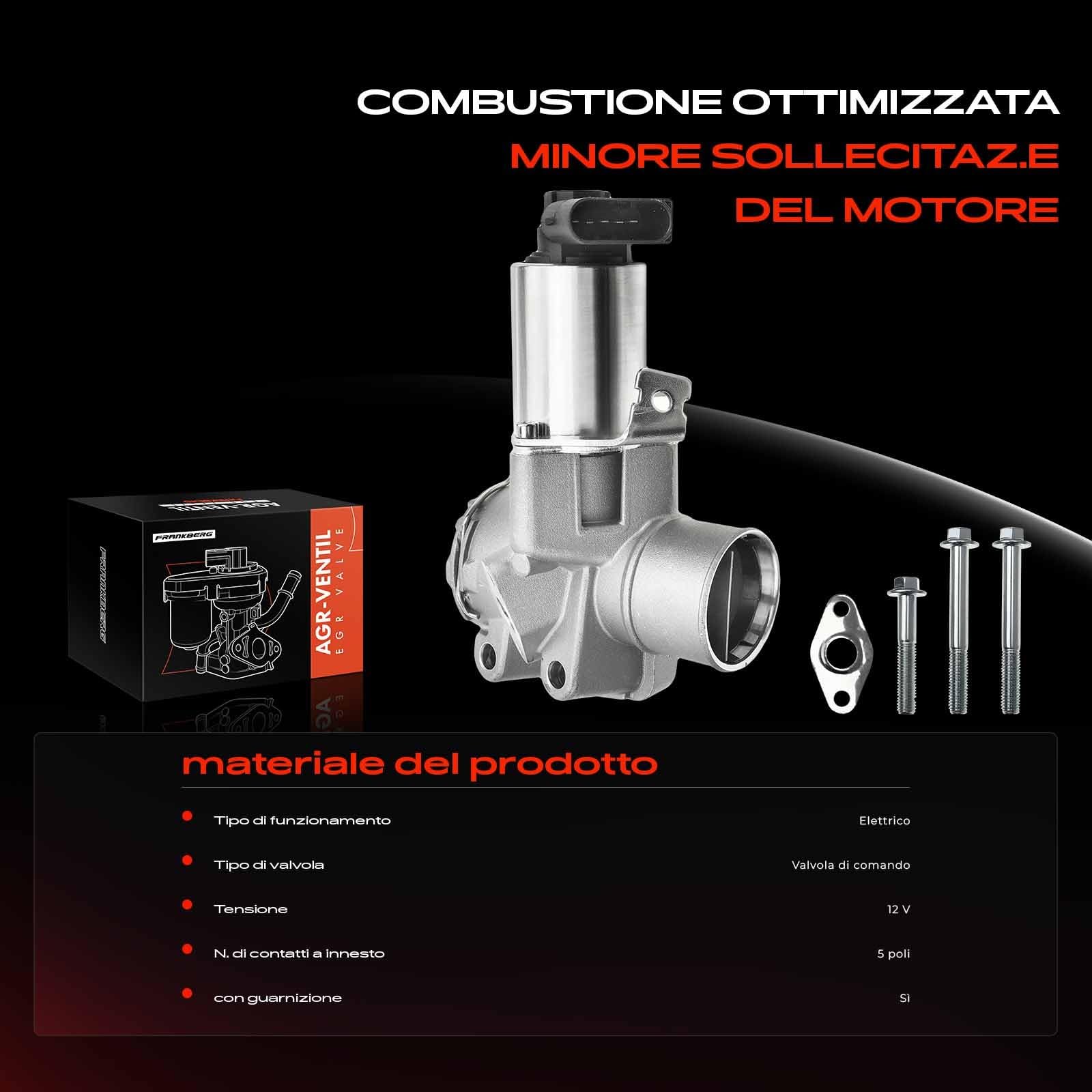 Frankberg Valvola EGR Compatibile con Fortwo Coupé 450 0.8 CDI Fortwo Cabrio 450 0.8 CDI Cabrio 450 0.8 CDI City-Coupé 450 0.8 CDI Replace# 6600901054,A6600900054