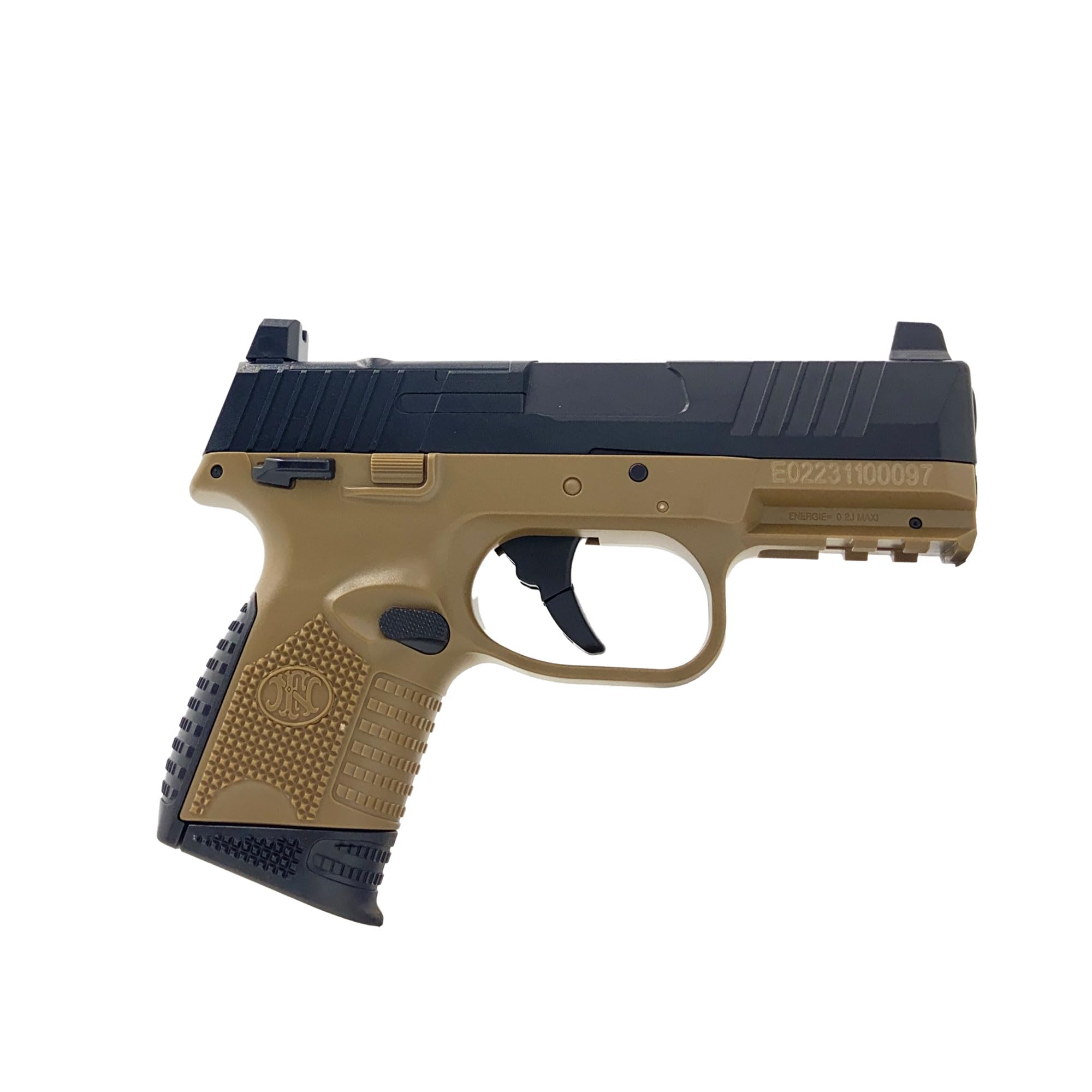Pack Airsoft Pistolet à Billes FN Herstal 509BT Compact MRD à Ressort (Spring) / Matière: Plasique ABS/Puissance 0.2 Joule/Livré avec Accessoires