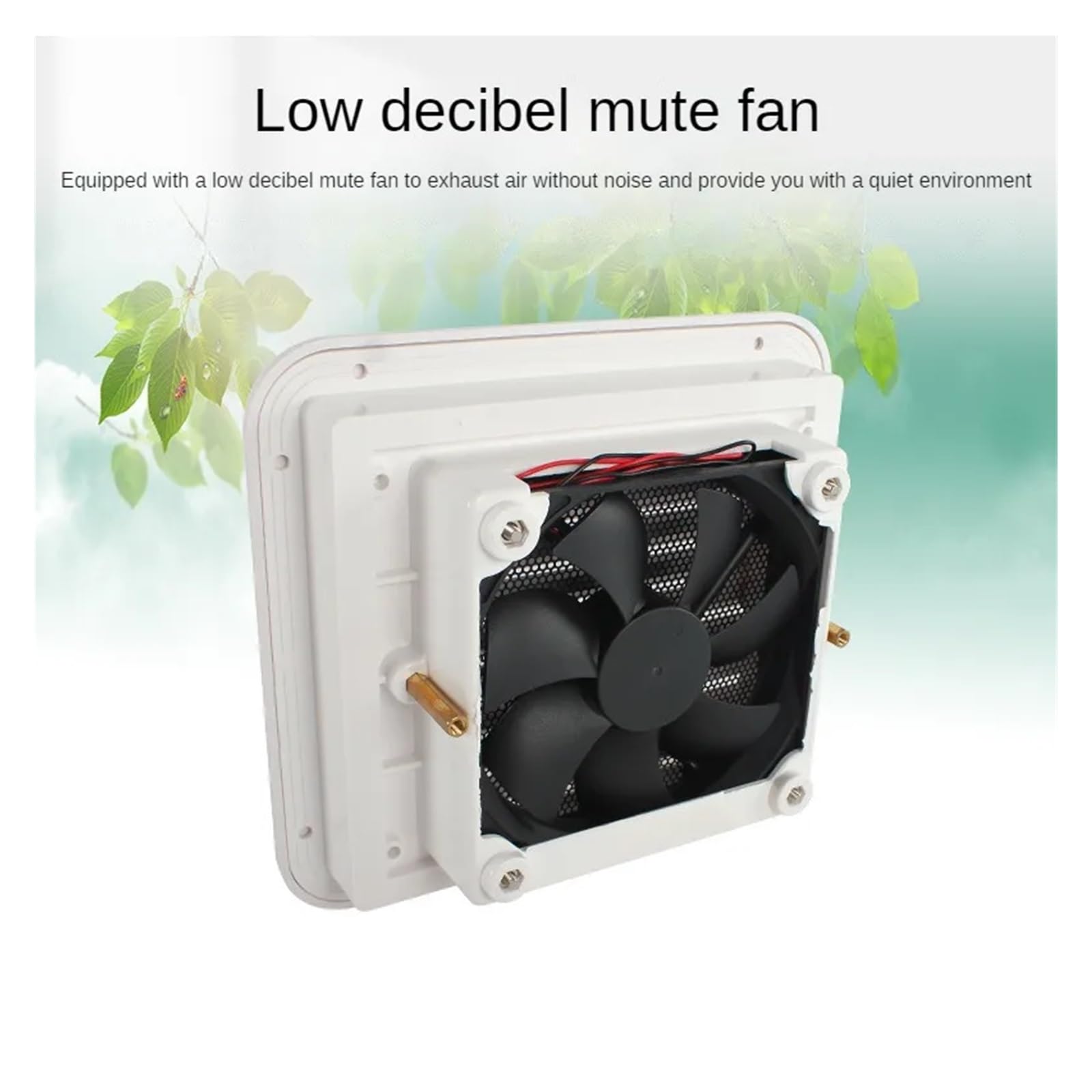 12V 4W Kühlschrank Vent Mit Lüfter for RV Anhänger Caravan Seite Air Starke Wind Auspuff Automobil Zubehör Auto Styling Camper | White Strong winds